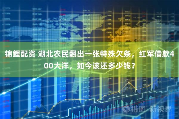 锦鲤配资 湖北农民翻出一张特殊欠条，红军借款400大洋，如今该还多少钱？