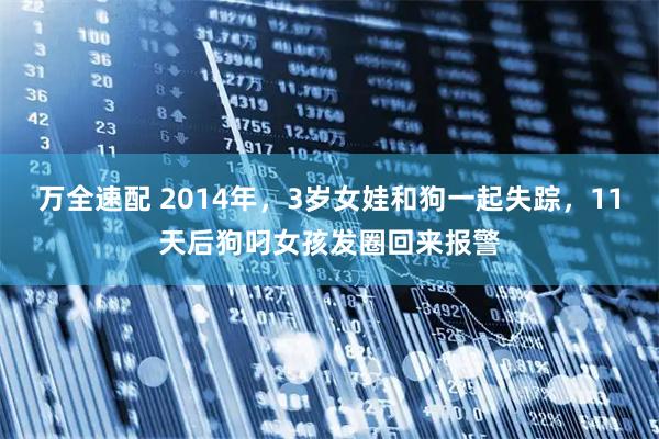 万全速配 2014年，3岁女娃和狗一起失踪，11天后狗叼女孩发圈回来报警